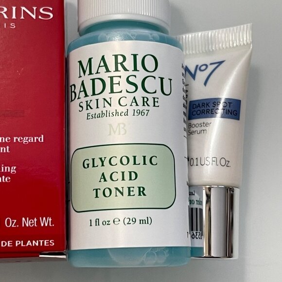 Fresh Rose Face Mask Clarins Eye Cream No7 Mario Badescu Mini Skincare Bundle - Picture 4 of 11